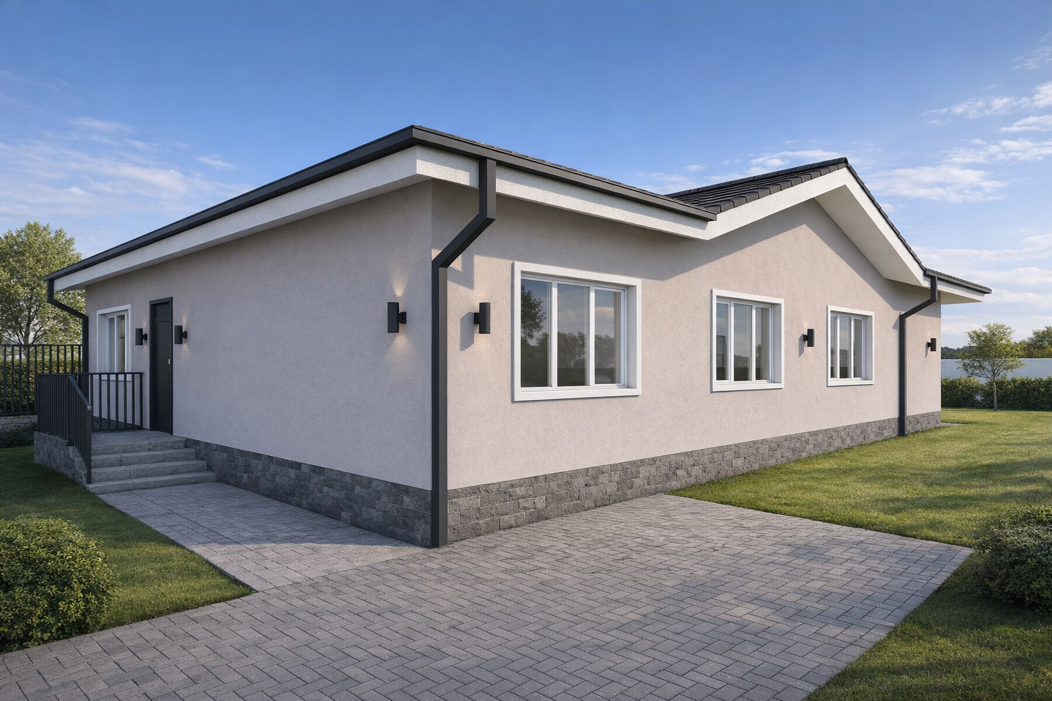 3D визуализация на проекта за 71 м² лаборатория на Цвете в епруветка